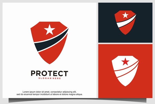 Vector guard protect star logo design