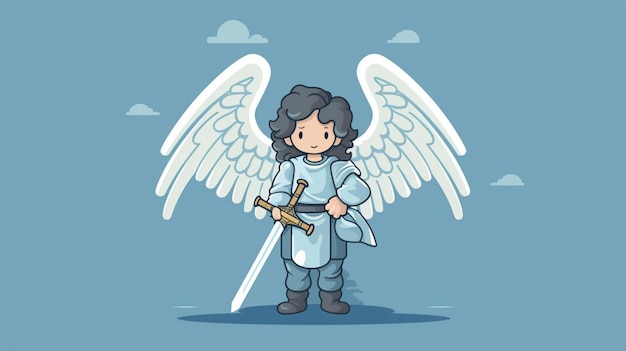 Vector guardian angel vector background