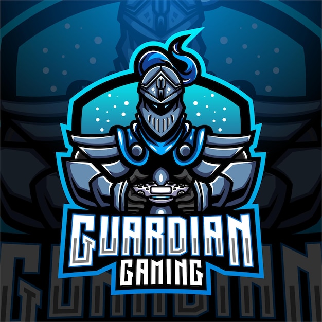 벡터 guardian gaming esports 마스코트 로고 디자인