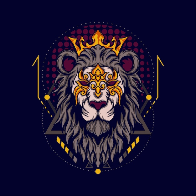 Guardian lion king illustration