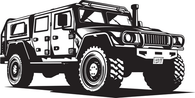 Vector guardian rover army transport emblem commander s vehicle 4x4 vector symbol