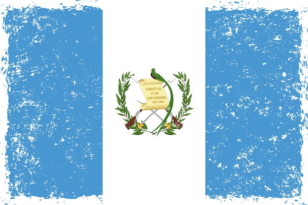 Guatemala flag grunge distressed style