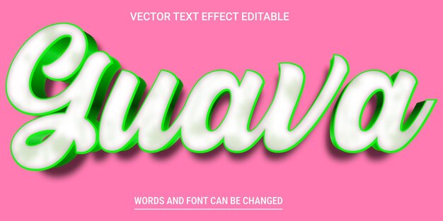 Guava 3d Editable Text Effect With Background