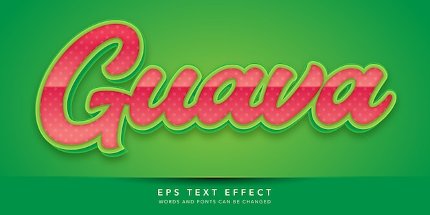 guava 3d editable text effect