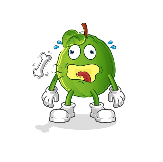 Guava burp mascot. cartoon vector