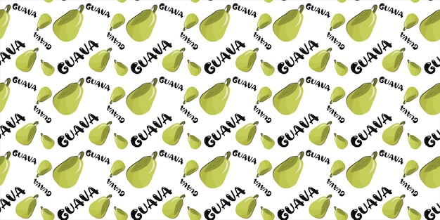 Vector guava naadloos patroon.