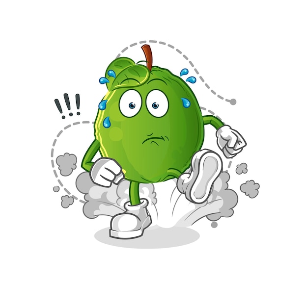 Guava running illustration. character vector