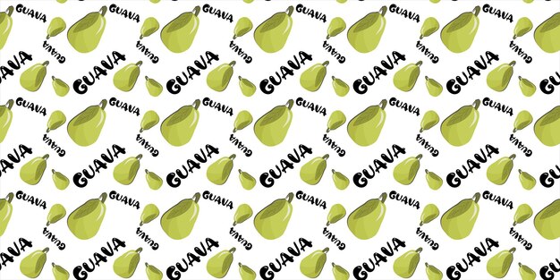 Guava seamless pattern.