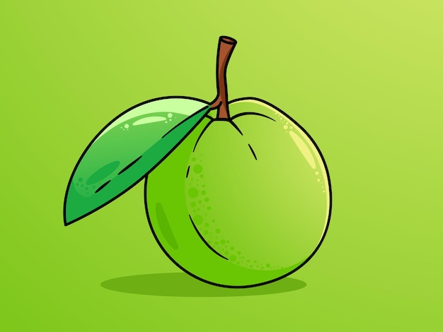 Vettore illustrazione di arte vettoriale guava