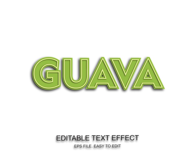 Guave bewerkbaar lettertype-effect