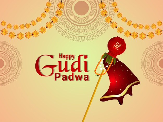 Gudi Padwa 축하 인사말 카드