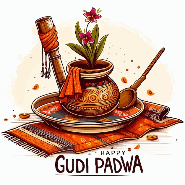 Gudi Padwa Lunar New Year viering in Maharashtra van India