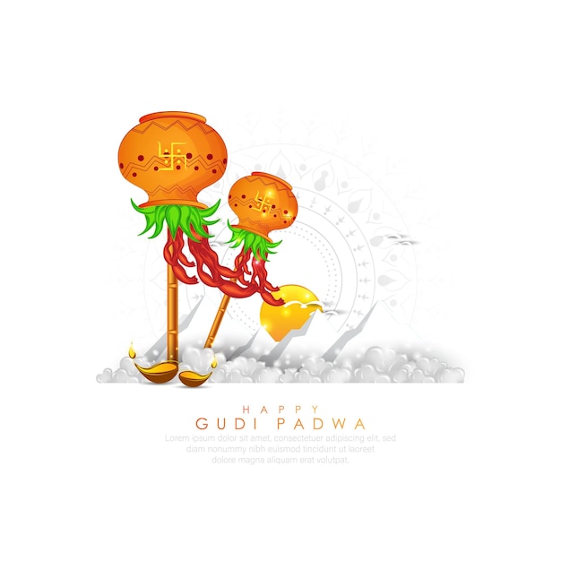 Vector gudi padwa- vector illustratie van gudi padwa. vector