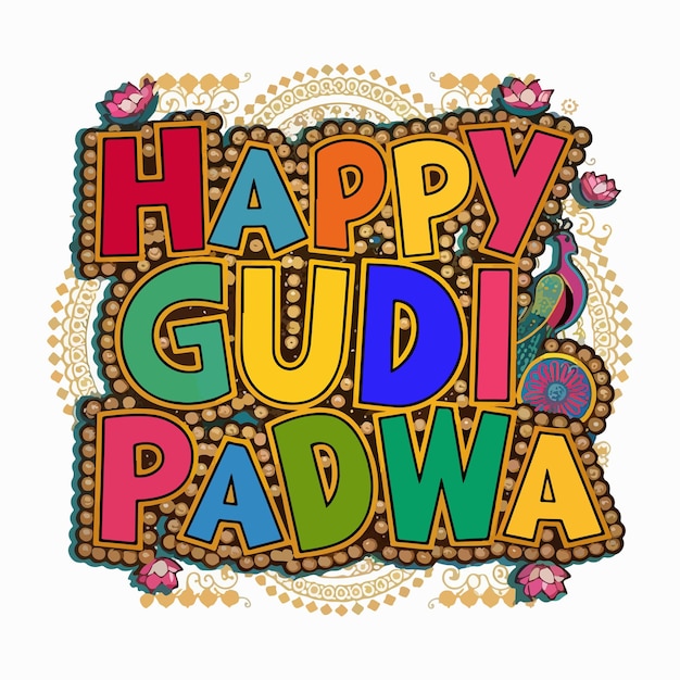 Vector gudi padwa wish