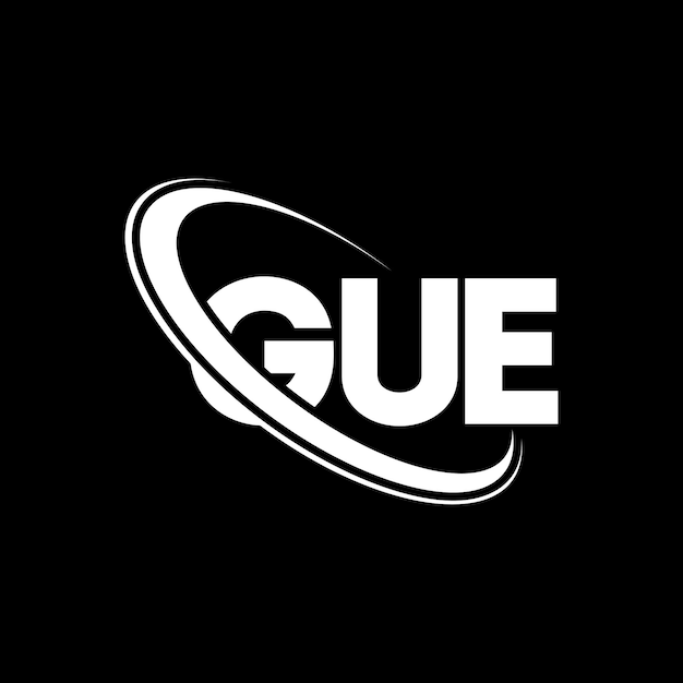Vector gue logo gue letter gue letter logo design initials gue logo linked with circle and uppercase monogram logo gue typography for technology business and real estate brand