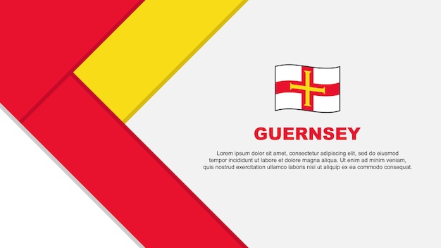 Guernsey Vlag Abstracte Achtergrond Ontwerpsjabloon Guernsey Onafhankelijkheidsdag Banner Cartoon Vector Illustratie Guernsey Illustratie