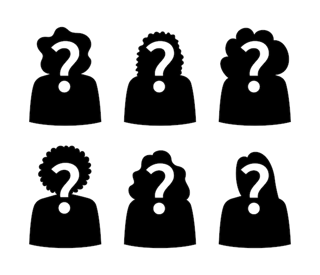 Guess who unknown person silhouette icon vector anonymous mysterious user profile