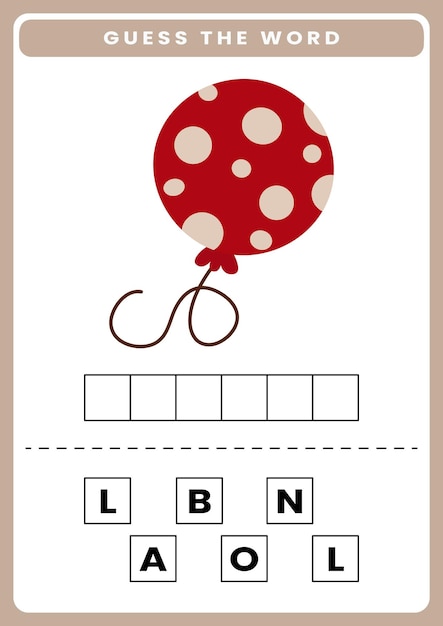 Guess the word christmas worksheet for kids