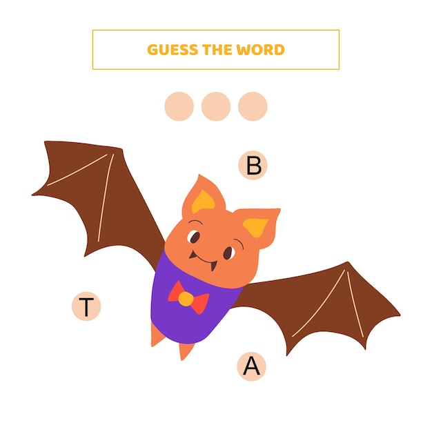 Guess the word Educational game for kids