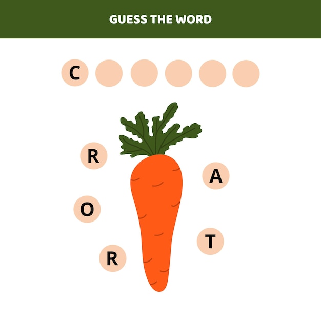 Guess the word. Educational game for kids.