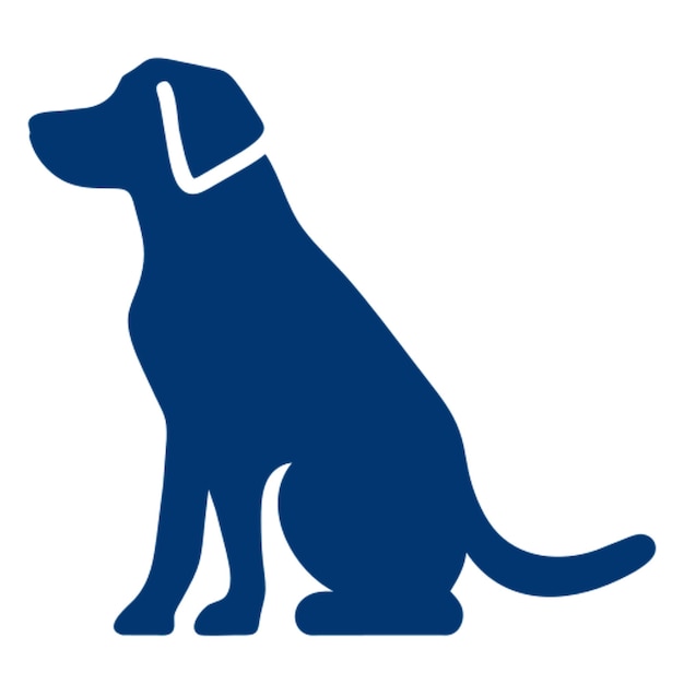 Vector guide dog for the blind icon