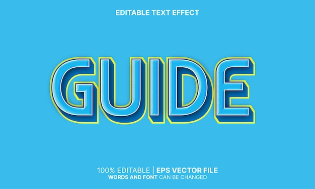 Guide text effect