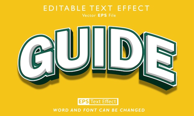 Guide text effect