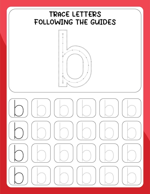 Guided letter tracing workbook letter - b