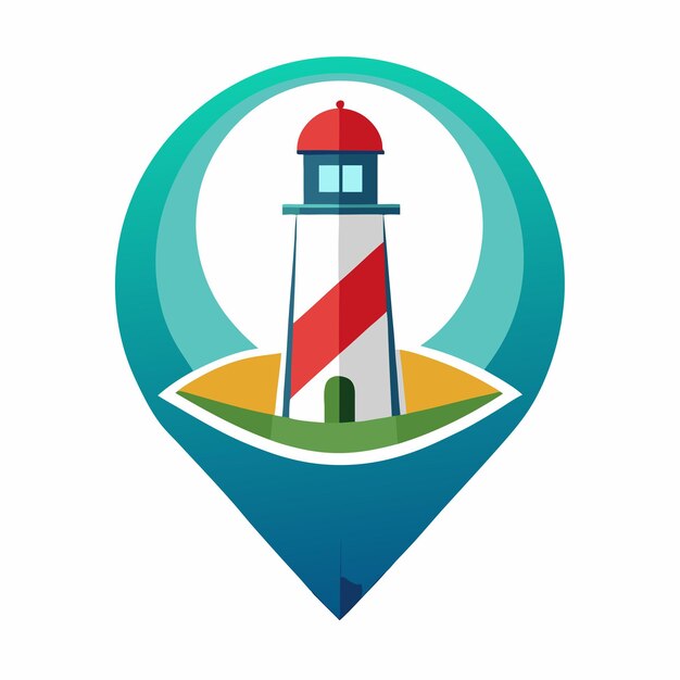 Guiding Path Crafting a Unique Vector Logo Combining a Lighthouse and Map Pin Point