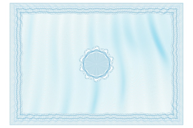 Vector guilloche background with wave lines in vector for diploma certificate and currency