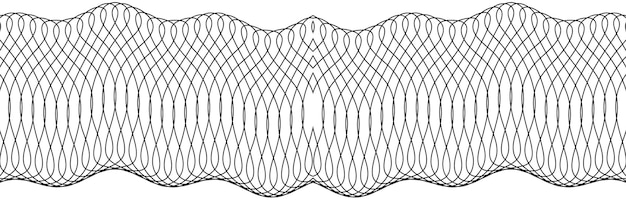 Vettore bordo guilloche modello di linea orizzontale del segno di denaro illustrazione vettoriale