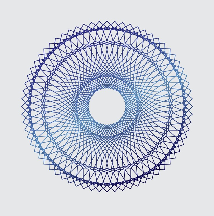Vector guilloche circle creative circle geomatic pattern