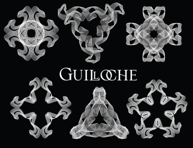 Guilloche-patronen, decoratief mesh