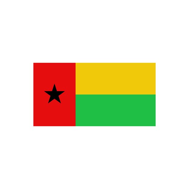 Vector guinea bissau flag icon vector