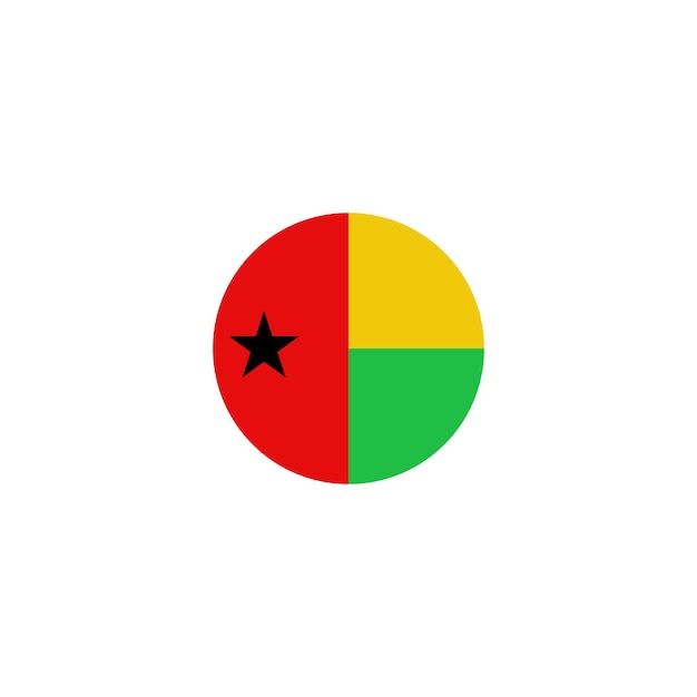 Guinea bissau flag icon vector