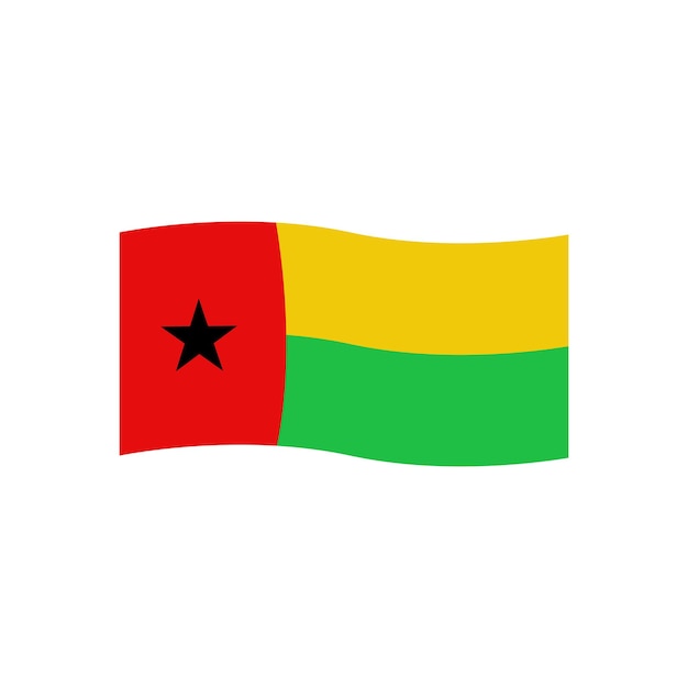 Guinea bissau flag icon vector