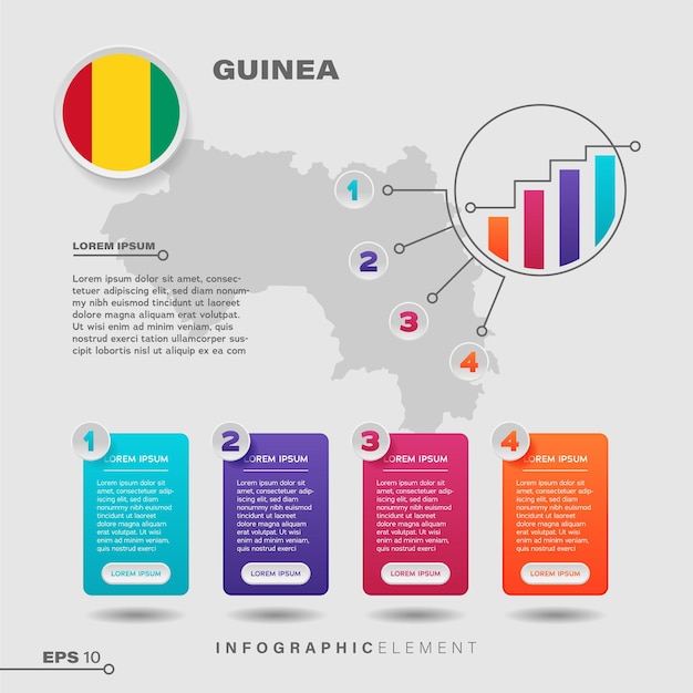 Guinea Chart Infographic Element