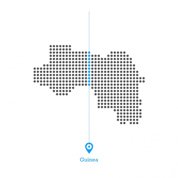 Guinea doted map design vector 