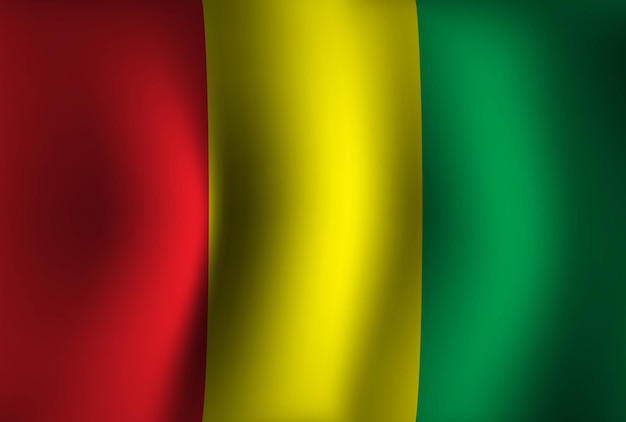 Guinea Flag Background Waving 3D National Independence Day Banner Wallpaper