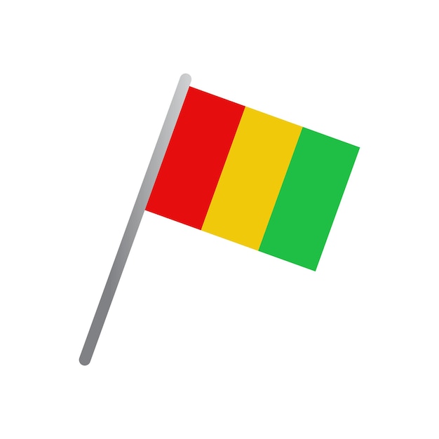 guinea flag icon vector