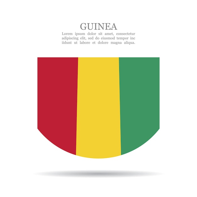 Значок вектора национального флага Гвинеи