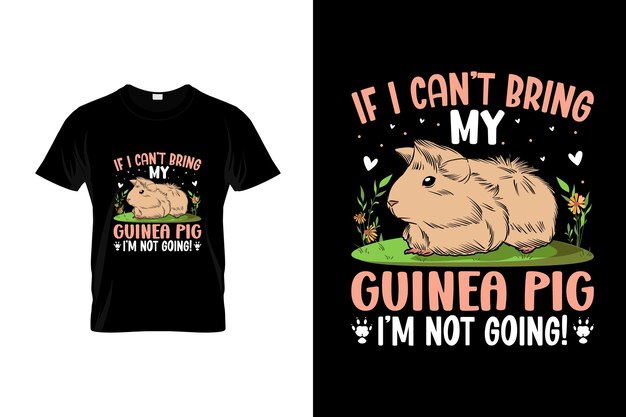 Vector guinea pig tshirt design