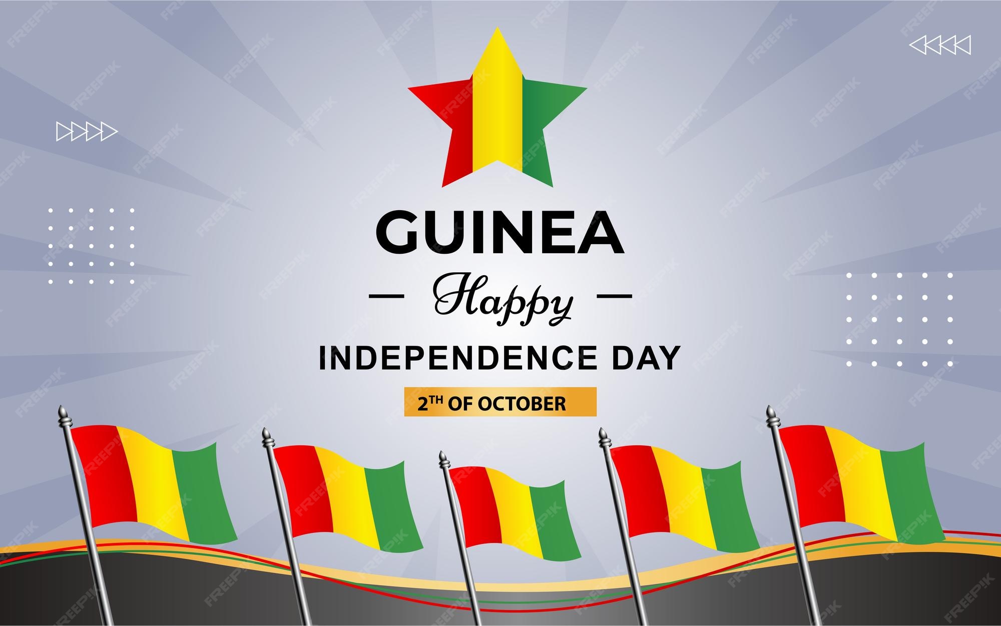 Premium Vector | Guinea poster for independence day