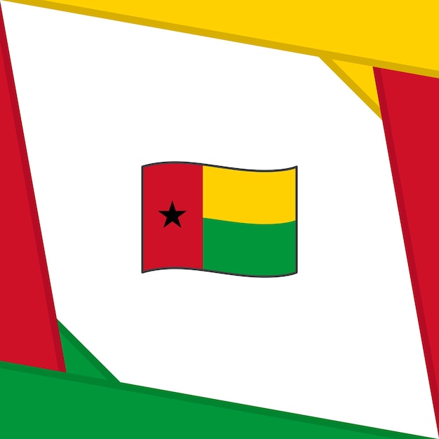 GuineaBissau 플래그 추상 배경 디자인 템플릿 GuineaBissau 독립 기념일 배너 소셜 미디어 게시물 GuineaBissau 독립 기념일