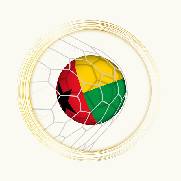 Guineabissau scoring goal abstract football symbol