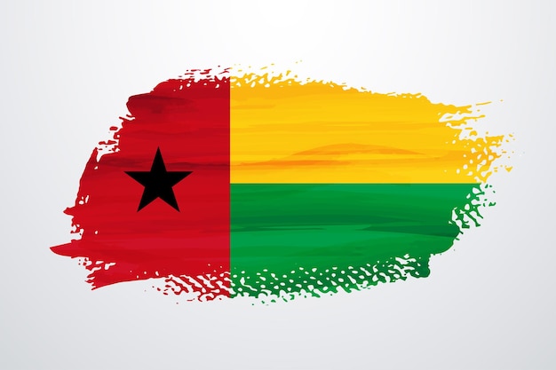 Guinee-Bissau penseelverf vlag