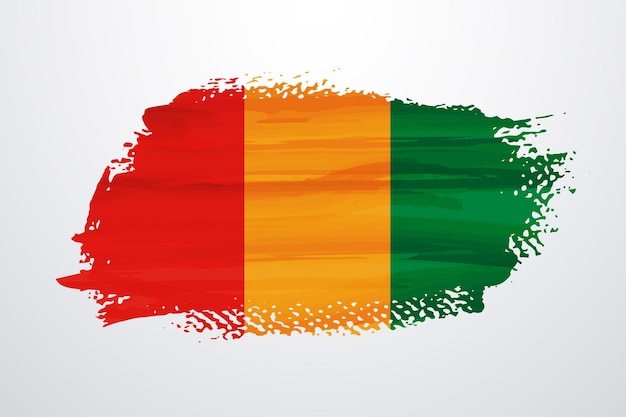 Guinee penseel verf vlag