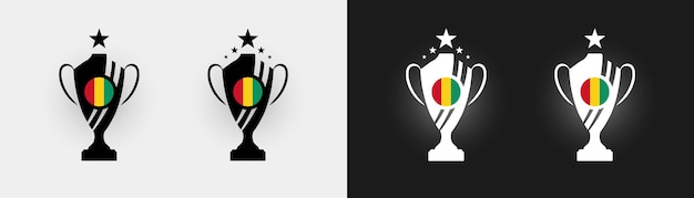 Guinee vlag trofee vectorillustratie