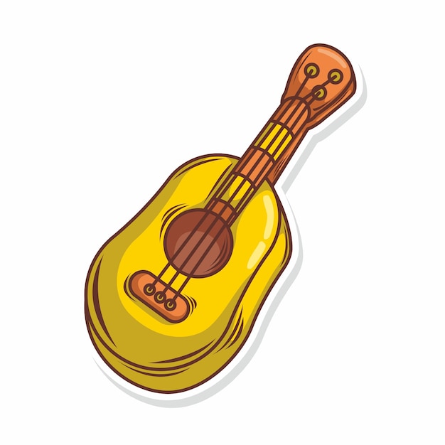 guitar cartoon doodle illustration art