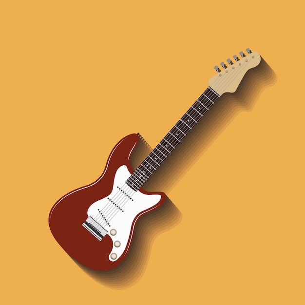 Guitar electric isolated icon design